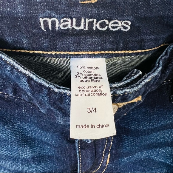Maurices dark wash Capri denim jeans size 3/4 - Picture 10 of 13